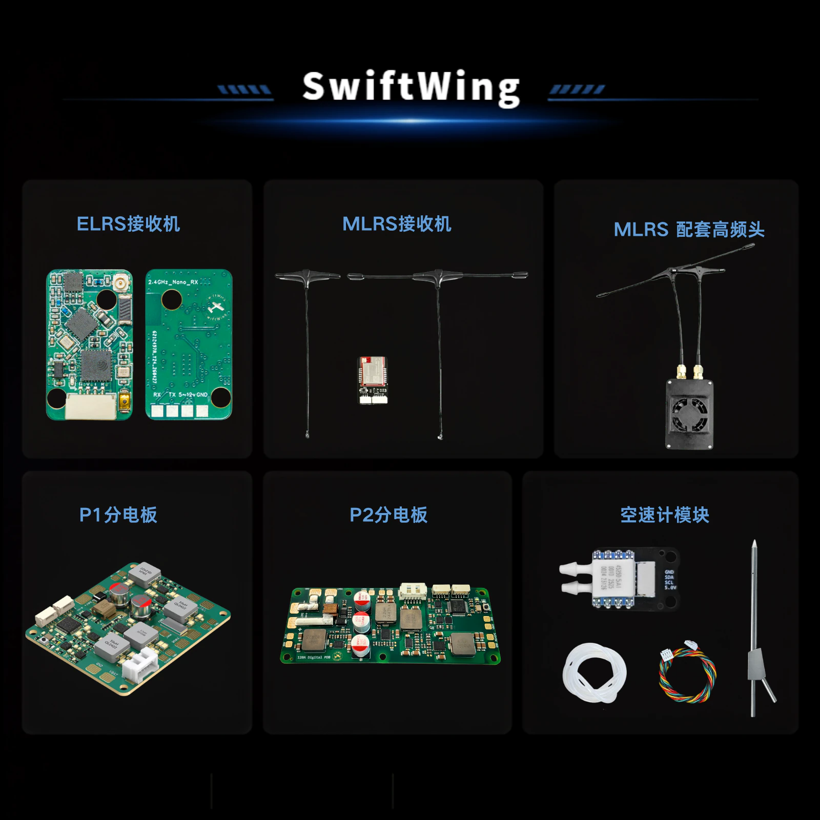 SwiftWing 航电、通信链路与系统配套产品